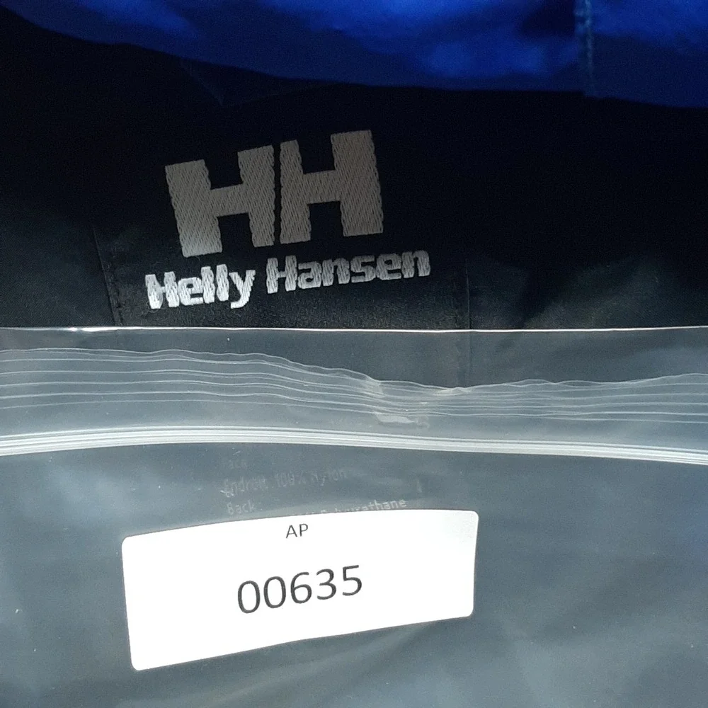 Helly Hansen Vintage Windbreaker Jacket S Blue Mens Gorpcore Hooded Coat